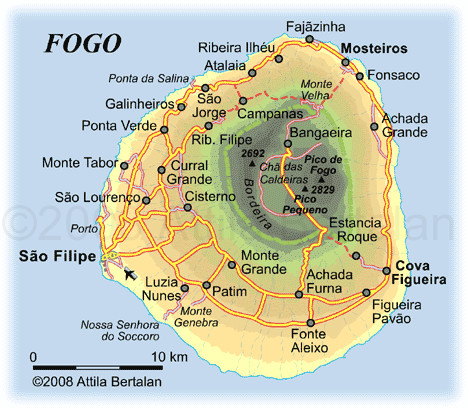 Fogo (Cabo Verde) Karte