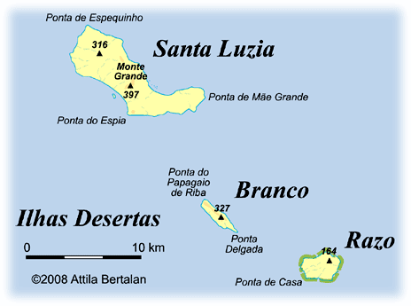Ilhas Desertas Karte